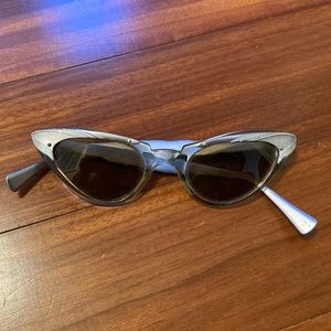 Vintage Silver Cat-eye Eyeglass Frames